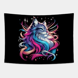 Prideful Whiskers: Majestic Cat Tapestry