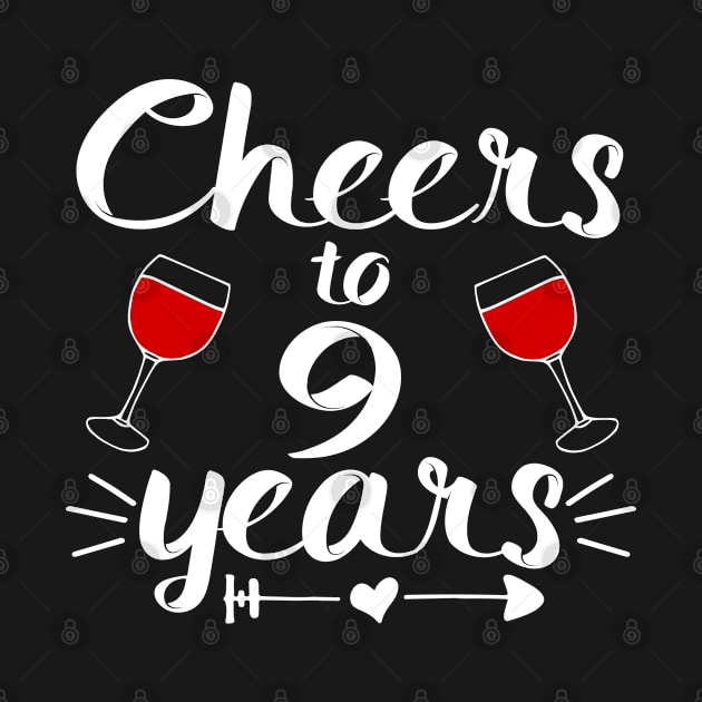 Cheers to 9 years Anniversary Gifts For Women and Men by shamyin