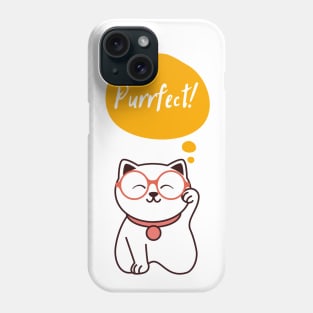 Purrfect smart cat design Phone Case