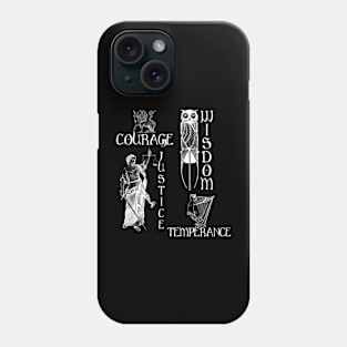 Stoics, Four Cardinal Virtues Phone Case