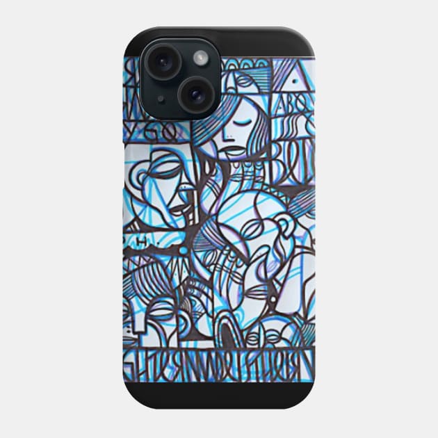 as above so below abstract figure design art Phone Case by charlesstat3