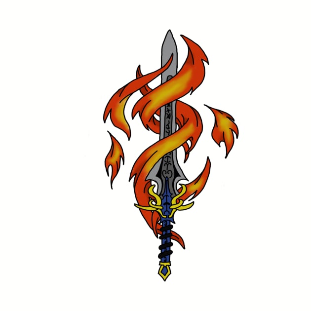 Flaming Sword by Invisible_Dragon