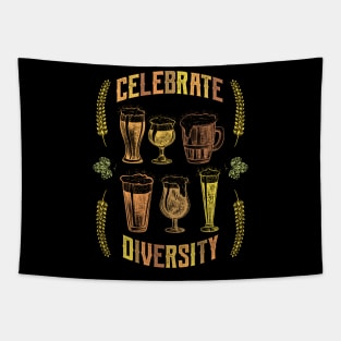 Celebrate Diversity Craft Beer Drinking Tapestry