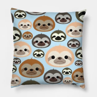 Cute Sloths Everywhere Pillow