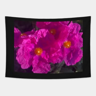 Hot Pink Flash of the Crinkled Rose Flower Tapestry