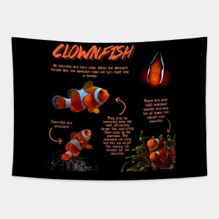 Clownfish Fun Facts Tapestry