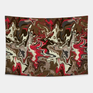 Raspberry Truffle Marble - Digital Paint Spill Tapestry