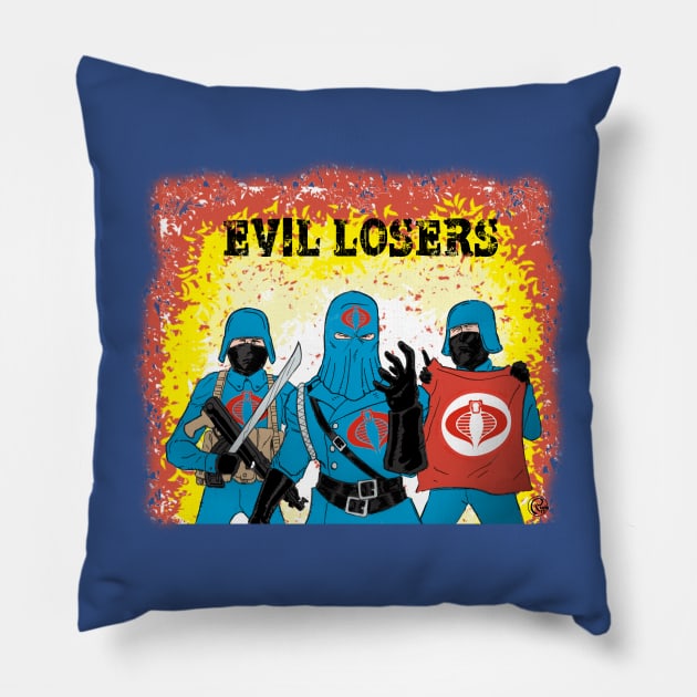 Evil Losers Pillow by Rudeman