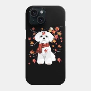 Maple Dog Leaf Fall Hello Autumn Funny Westie Lover Phone Case