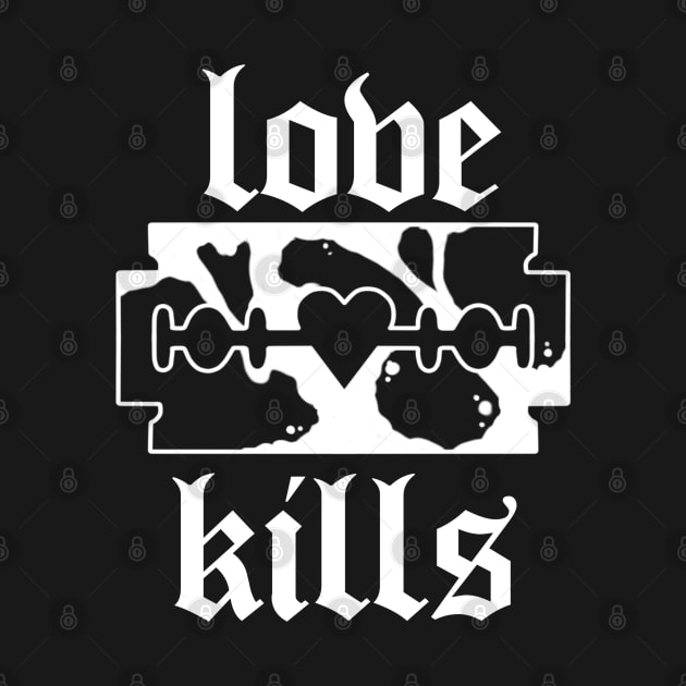 Love Kills | Blackwork Tattoo design by Smurnov