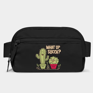 What Up Succa Funny Cactus and Succulent Pun Bag