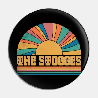 Graphic Stooges Name Distressed Birthday Vintage Style Pin
