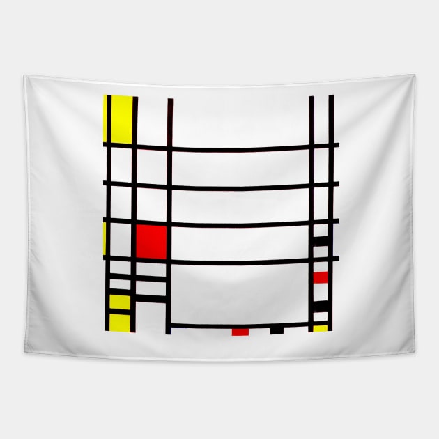 Mondrian Again Tapestry by JonHerrera