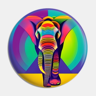 Rainbow Elephant Pin