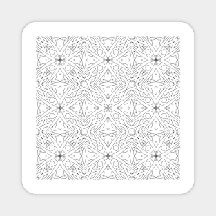 Repeating pattern of lines and swirls Magnet