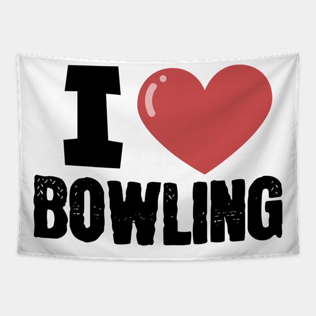 I love Bowling Tapestry by maxcode