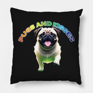 Just Pugs and Kisses Pillow