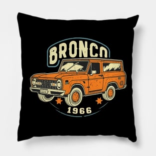 Retro 1987-1991 Ford Bronco w/Tires Pillow