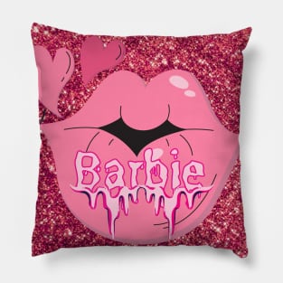 Barbie lip drip Pillow