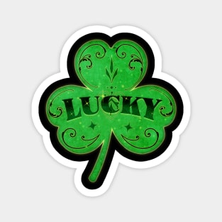 St. Patrick's Day Clover Lucky Emblem Design Magnet
