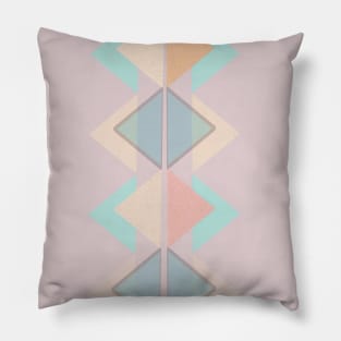 Marshmallow Soft Pastel Geometric Design in Warm Colours Pillow