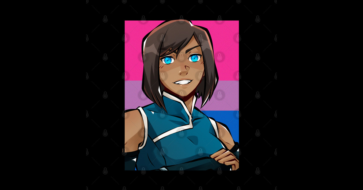 Korra The Legend of Korra Bisexual Flag Korra Sticker TeePublic