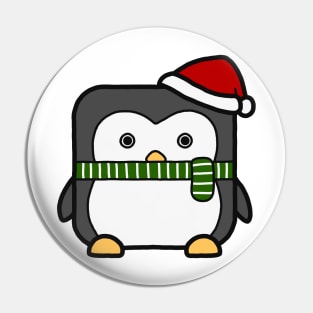 Funny Square Penguin Pin