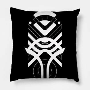 Geometric Black White tribal Pillow