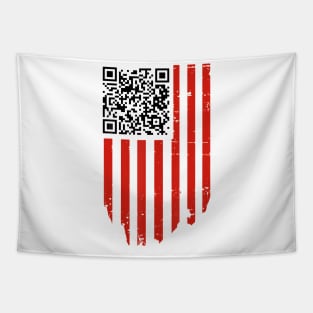 Funny Qr Trump Dancing Dance Code Tapestry