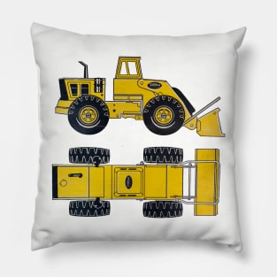Mighty Loader - 1968 Box Graphic Pillow