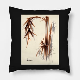 Huntington Gardens Plein Air Bamboo Drawing #1 Pillow