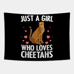 Just A Girl Who Loves Cheetahs African Savanna Zookeeper Tapestry