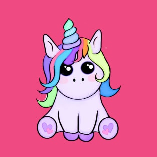 Unicorn with rainbow hair T-Shirt