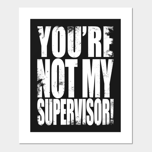 YOU'RE NOT MY SUPERVISOR! - Archer - Posters and Art Prints | TeePublic