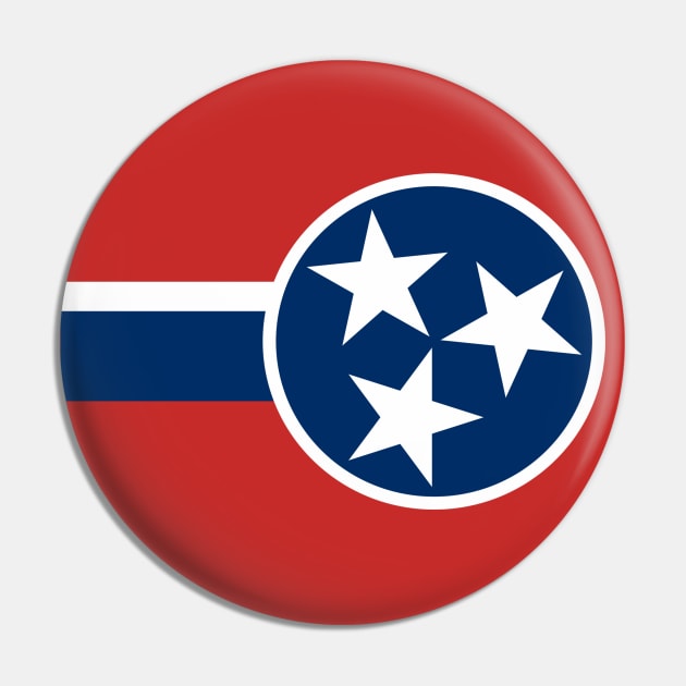 Tennessee State Flag - Three Stars Pin by Yesteeyear