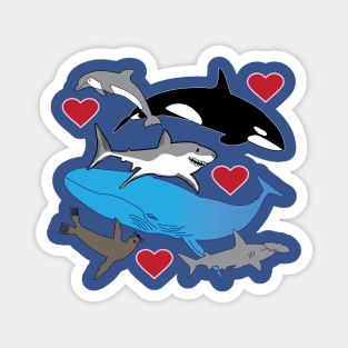 Marine life, wildlife gifts, Sealife Love Magnet