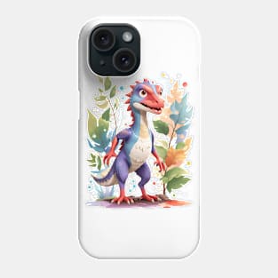 Colorful Jurassic Dinosaur Cute Velociraptor Raptor Phone Case