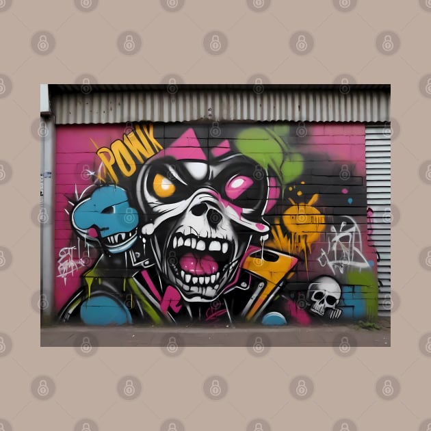 Graffiti Punk Street Art by TaevasDesign