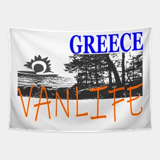 Vanlife, Greece Tapestry