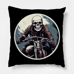 Cool Skeleton Motorcycle Pillow