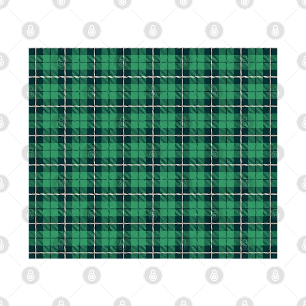 Green and White Flannel Tartan Pattern by MilotheCorgi