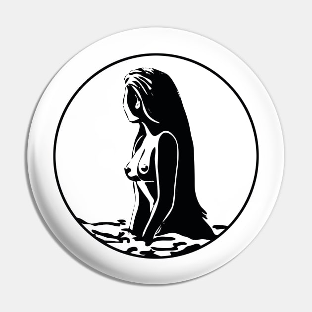 silhouette of a naked girl emerge from the water Pin by Olha_Kulbachna