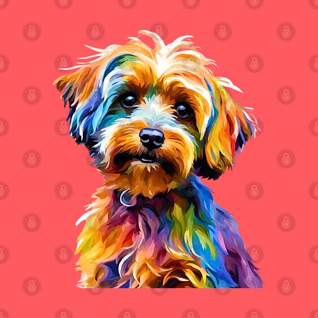 Pop-Art Yorkipoo Impressionism by Doodle and Things