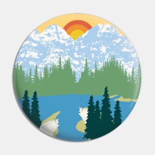 Banff National Park Canada Mountains Pin