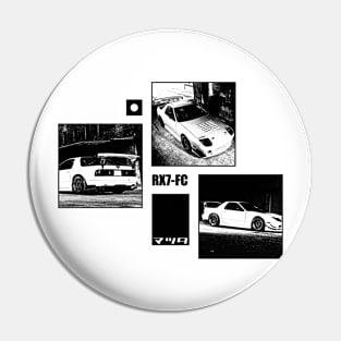 MAZDA RX-7 FC Black 'N White Archive Pin