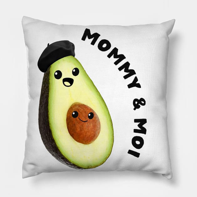 avocado mommy & moi Pillow by mystudiocreate