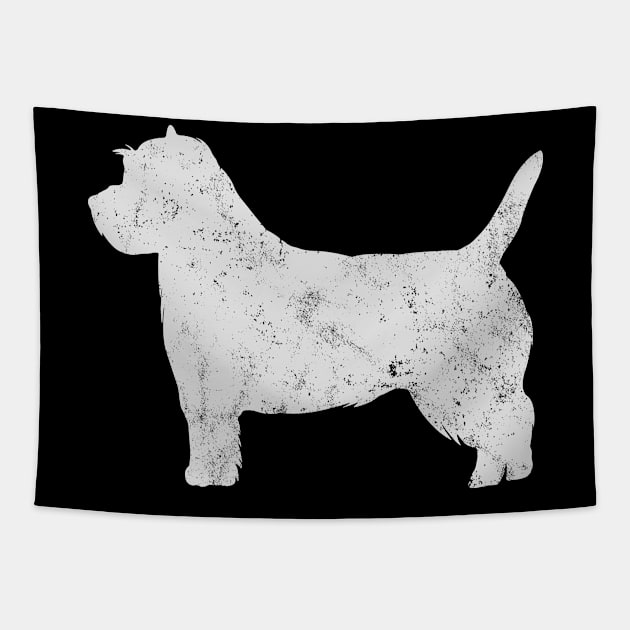 Cairn Terrier Dog Vintage Tapestry by KAWAIITEE