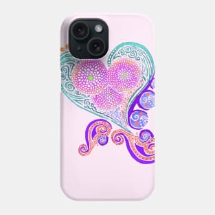 Floral Heart Fantasy - Hearts and Flowers Phone Case