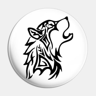 Tribal Wolf Pin