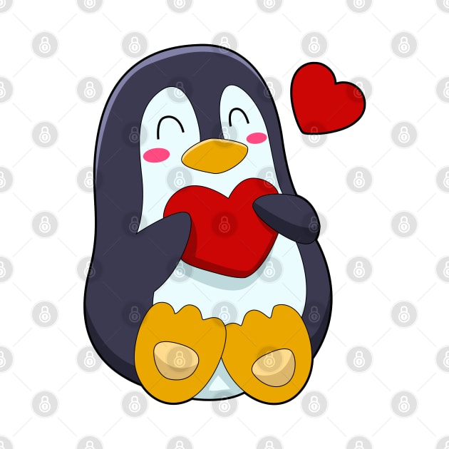 Penguin with Heart by Markus Schnabel